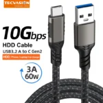 USB3.2 Gen2 10Gbps Cable USB A to C Cable 3A 60W