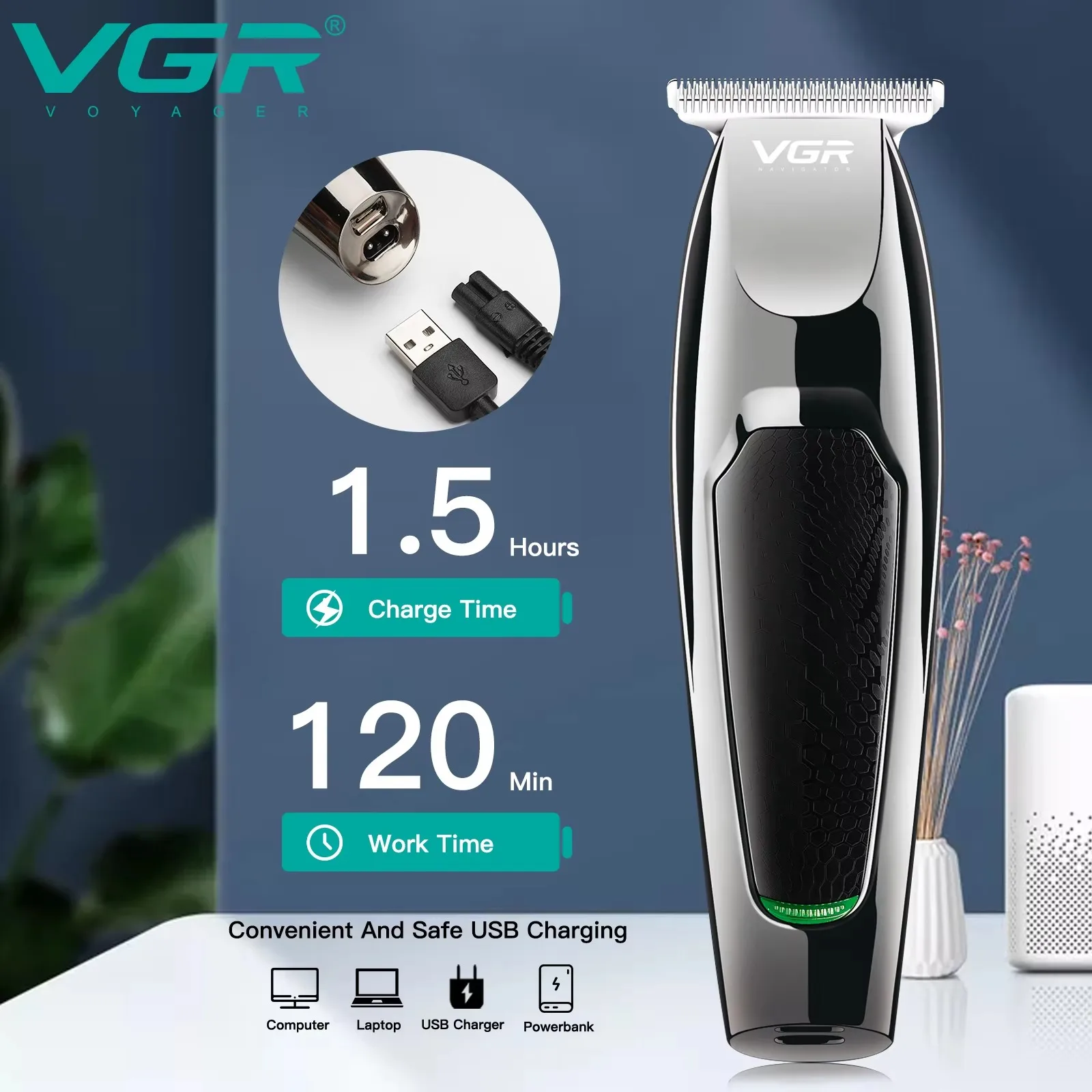 VGR Hair Clippers Professional Barber Clippers V-030 - Image 5
