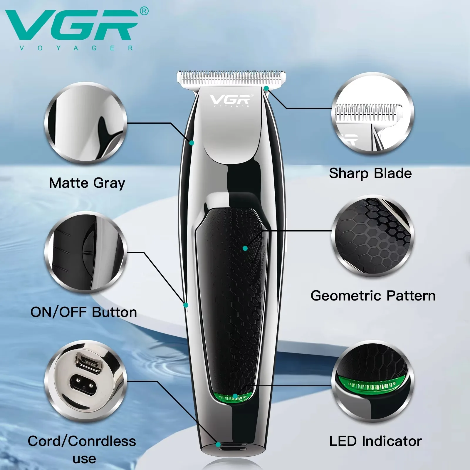 VGR Hair Clippers Professional Barber Clippers V-030 - Image 2