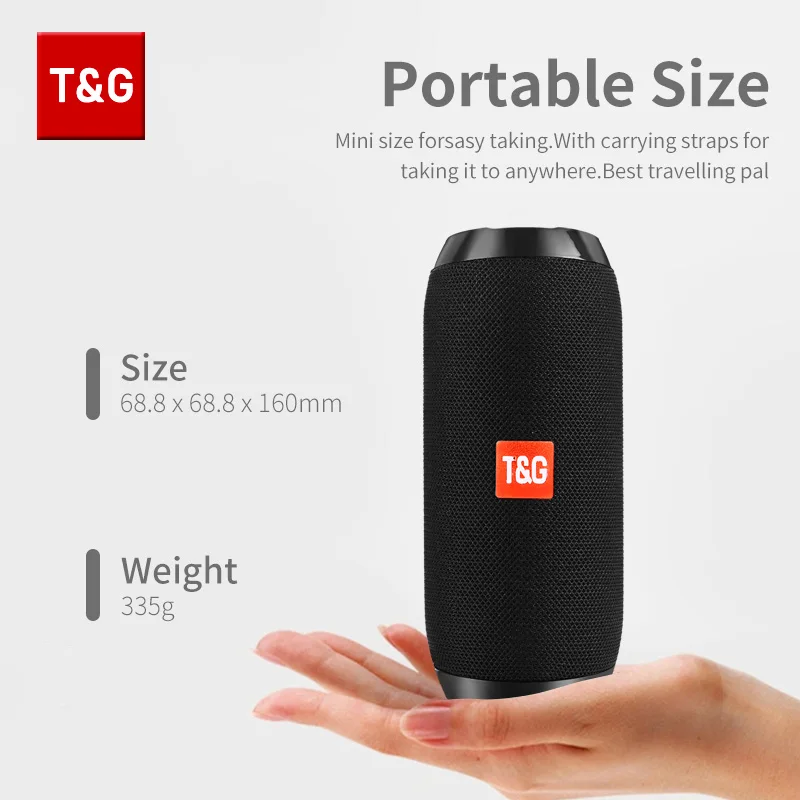 Bluetooth Speaker T&G TG117 Portable Speaker - Image 4