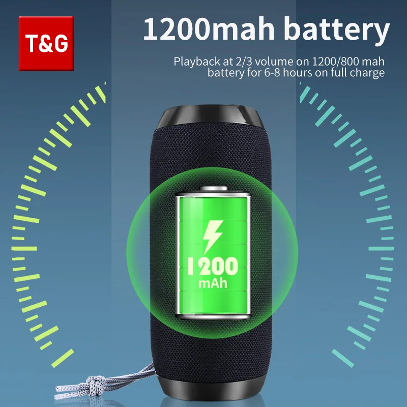 Bluetooth Speaker T&G TG117 Portable Speaker - Image 3