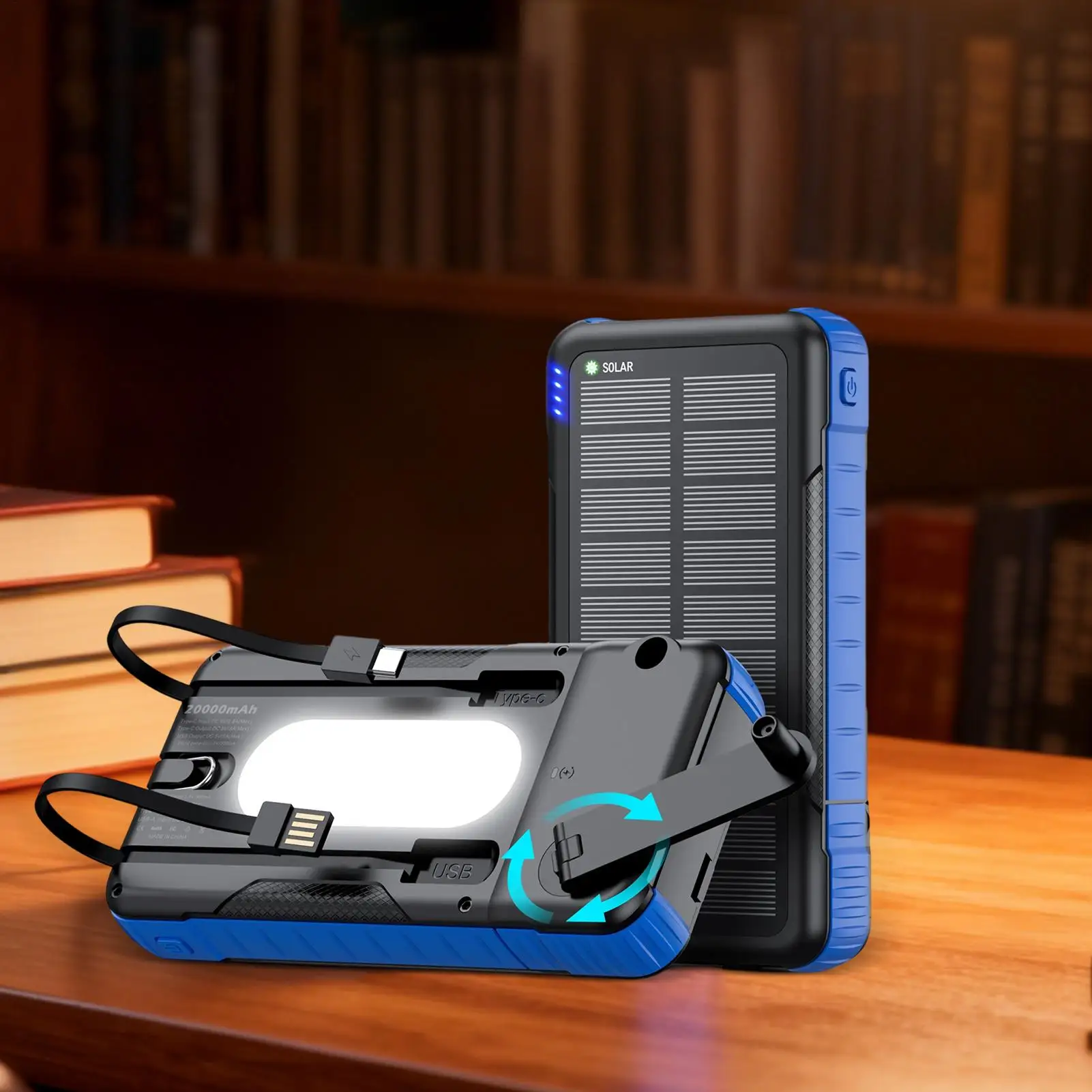 Solar Panel Power Bank 20000mAh - Image 3