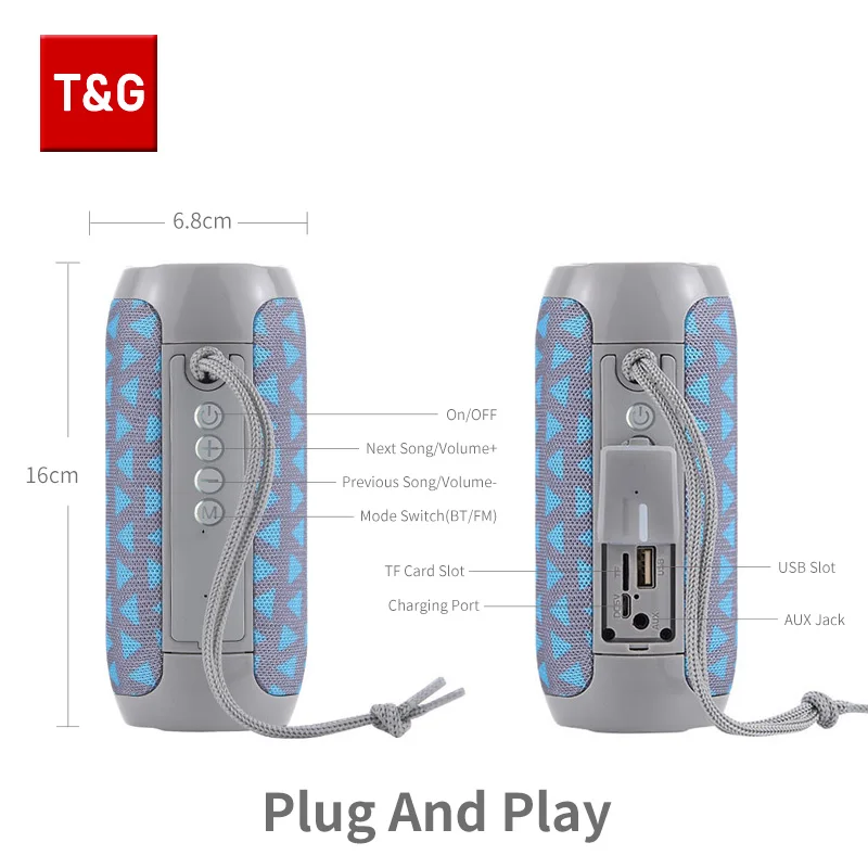Bluetooth Speaker T&G TG117 Portable Speaker - Image 5